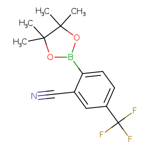2-(4,4,5,5-Tetramethyl-1,3,2-dioxaborolan-2-yl)-5-(trifluoromethyl)benzonitrile