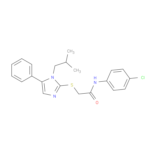 N-(4-chlorophenyl)-2-{[1-(2-methylpropyl)-5-phenyl-1H-imidazol-2-yl]sulfanyl}acetamide