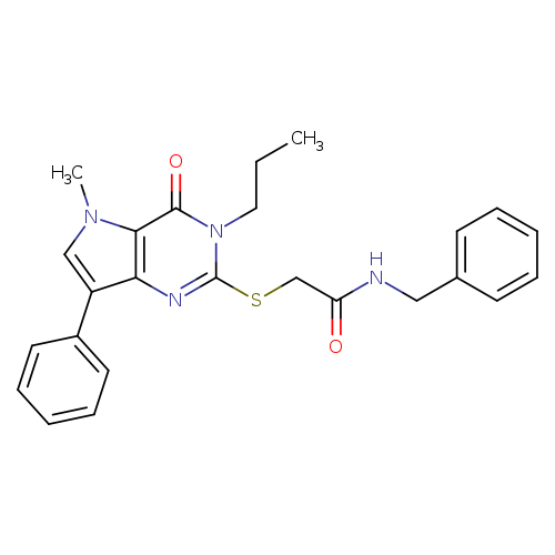N-benzyl-2-({5-methyl-4-oxo-7-phenyl-3-propyl-3H,4H,5H-pyrrolo[3,2-d]pyrimidin-2-yl}sulfanyl)acetamide