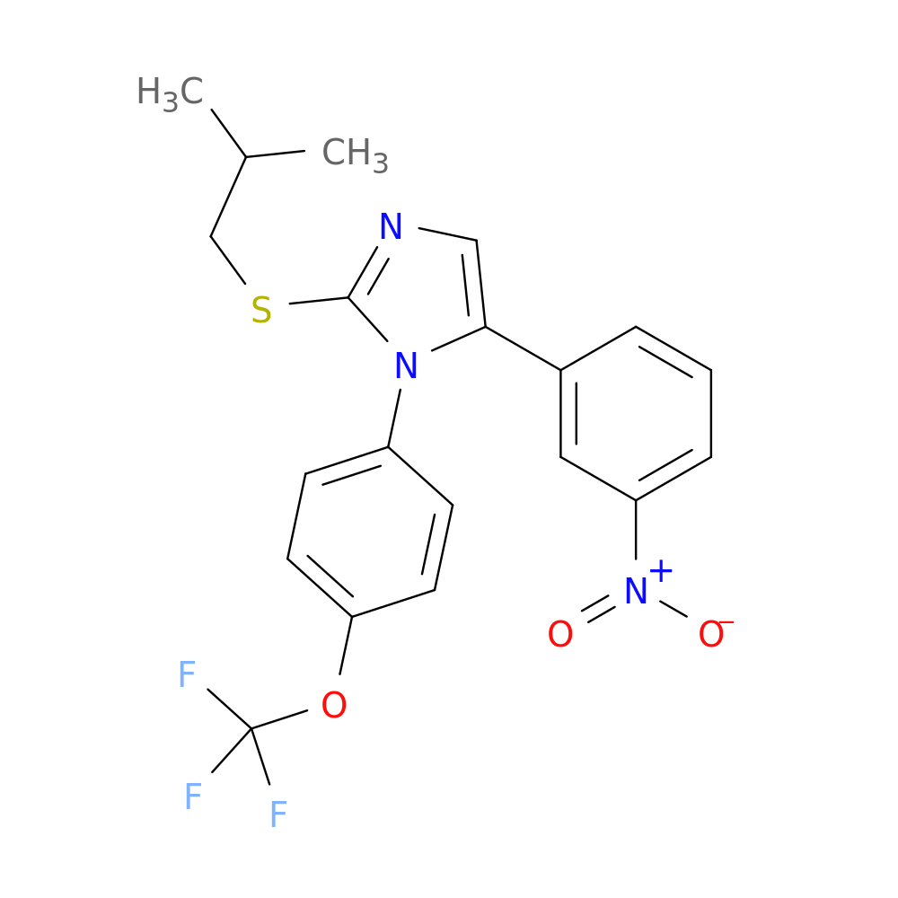 2-[(2-methylpropyl)sulfanyl]-5-(3-nitrophenyl)-1-[4-(trifluoromethoxy)phenyl]-1H-imidazole