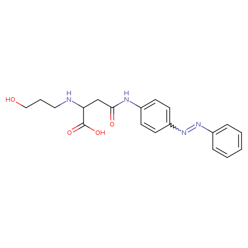 2-[(3-hydroxypropyl)amino]-3-({4-[(Z)-2-phenyldiazen-1-yl]phenyl}carbamoyl)propanoic acid
