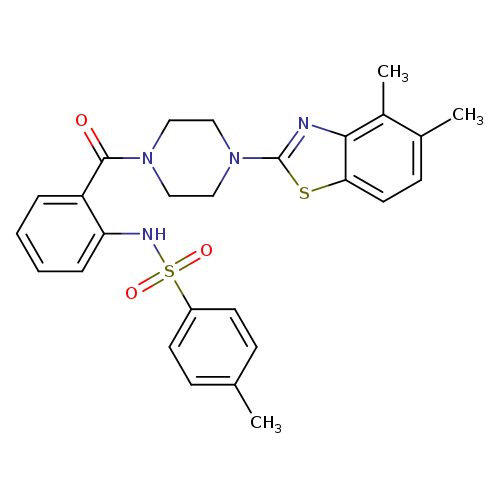 N-{2-[4-(4,5-dimethyl-1,3-benzothiazol-2-yl)piperazine-1-carbonyl]phenyl}-4-methylbenzene-1-sulfonamide