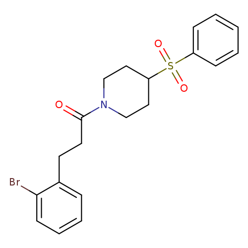 1-[4-(benzenesulfonyl)piperidin-1-yl]-3-(2-bromophenyl)propan-1-one