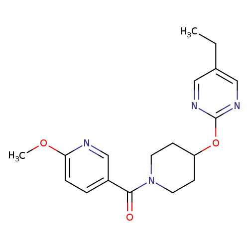 5-ethyl-2-{[1-(6-methoxypyridine-3-carbonyl)piperidin-4-yl]oxy}pyrimidine
