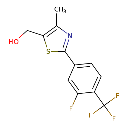 2-[3-FLUORO-4-(TRIFLUOROMETHYL)PHENYL]-4-METHYL-5-HYDROXYMETHYL THIAZOLE