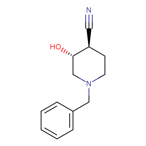 4-Piperidinecarbonitrile, 3-hydroxy-1-(phenylmethyl)-, (3R,4R)-rel-