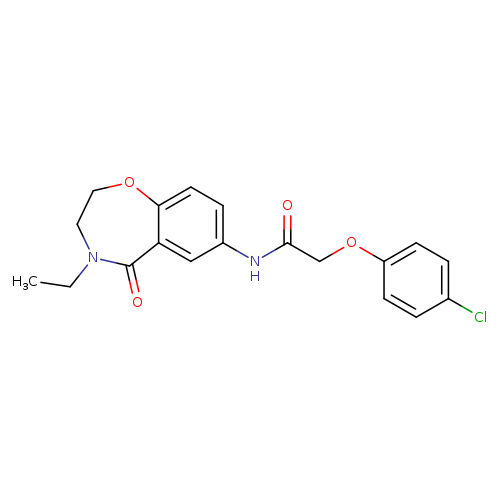 2-(4-chlorophenoxy)-N-(4-ethyl-5-oxo-2,3,4,5-tetrahydro-1,4-benzoxazepin-7-yl)acetamide