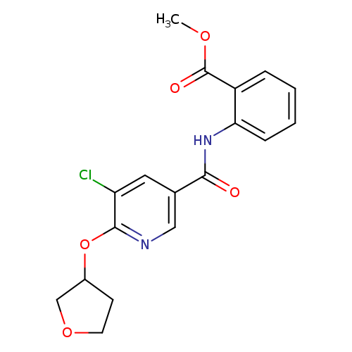methyl 2-[5-chloro-6-(oxolan-3-yloxy)pyridine-3-amido]benzoate