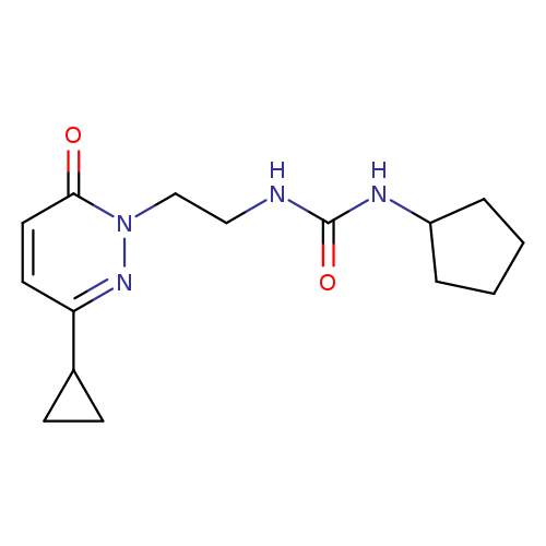 3-cyclopentyl-1-[2-(3-cyclopropyl-6-oxo-1,6-dihydropyridazin-1-yl)ethyl]urea