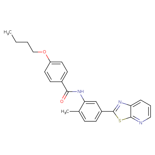 4-butoxy-N-(2-methyl-5-{[1,3]thiazolo[5,4-b]pyridin-2-yl}phenyl)benzamide