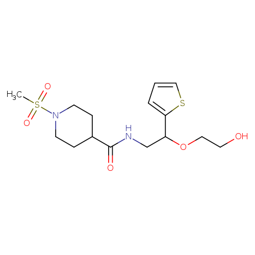 N-[2-(2-hydroxyethoxy)-2-(thiophen-2-yl)ethyl]-1-methanesulfonylpiperidine-4-carboxamide
