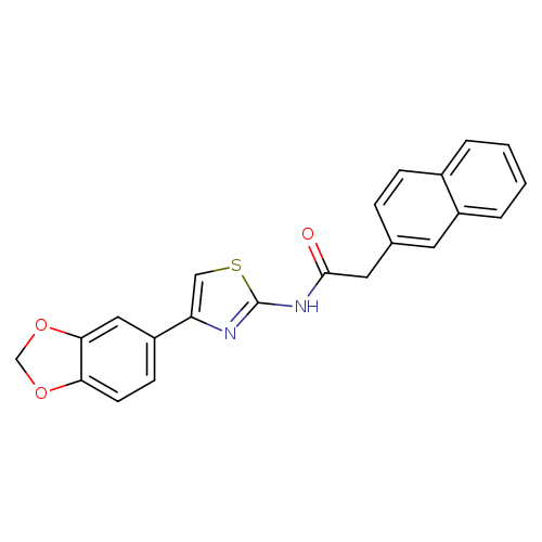 N-[4-(2H-1,3-benzodioxol-5-yl)-1,3-thiazol-2-yl]-2-(naphthalen-2-yl)acetamide