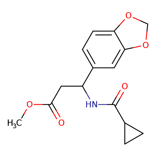methyl 3-(2H-1,3-benzodioxol-5-yl)-3-(cyclopropylformamido)propanoate