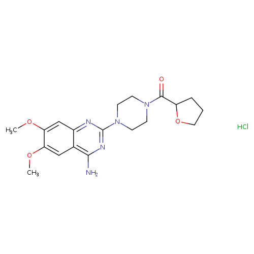 Piperazine,1-(4-amino-6,7-dimethoxy-2-quinazolinyl)-4-[(tetrahydro-2-furanyl)carbonyl]-, monohydrochloride