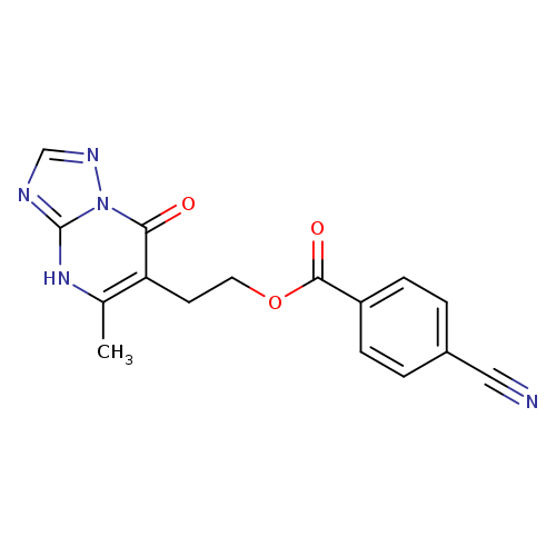 2-{5-methyl-7-oxo-4H,7H-[1,2,4]triazolo[1,5-a]pyrimidin-6-yl}ethyl 4-cyanobenzoate