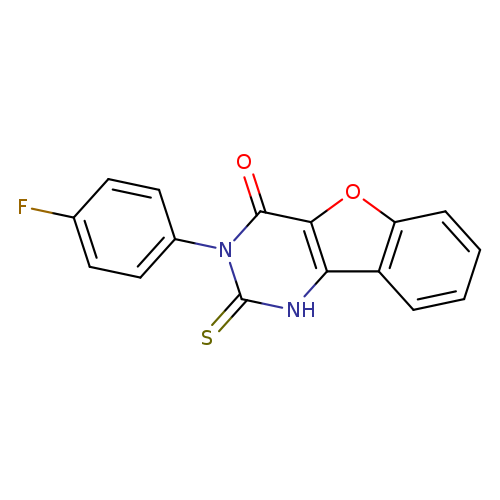 5-(4-fluorophenyl)-4-sulfanylidene-8-oxa-3,5-diazatricyclo[7.4.0.0^{2,7}]trideca-1(9),2(7),10,12-tetraen-6-one