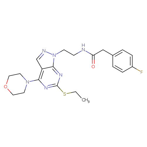 N-{2-[6-(ethylsulfanyl)-4-(morpholin-4-yl)-1H-pyrazolo[3,4-d]pyrimidin-1-yl]ethyl}-2-(4-fluorophenyl)acetamide