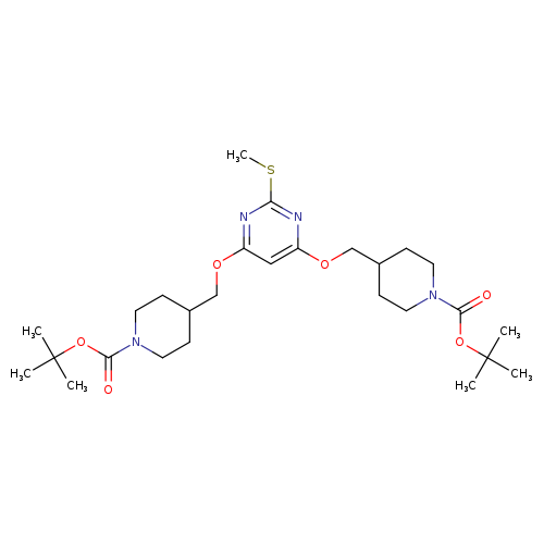 Di-tert-butyl 4,4'-(((2-(methylthio)pyrimidine-4,6-diyl)bis(oxy))bis(methylene))bis(piperidine-1-carboxylate)