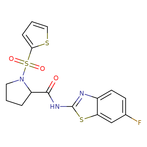 N-(6-fluoro-1,3-benzothiazol-2-yl)-1-(thiophene-2-sulfonyl)pyrrolidine-2-carboxamide