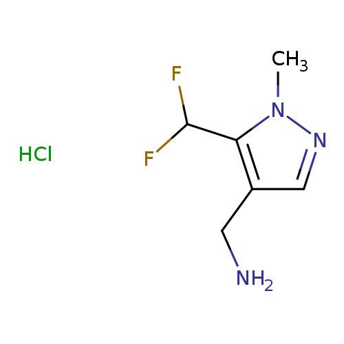 [5-(difluoromethyl)-1-methyl-1H-pyrazol-4-yl]methanamine hydrochloride