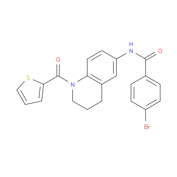 4-bromo-N-[1-(thiophene-2-carbonyl)-1,2,3,4-tetrahydroquinolin-6-yl]benzamide