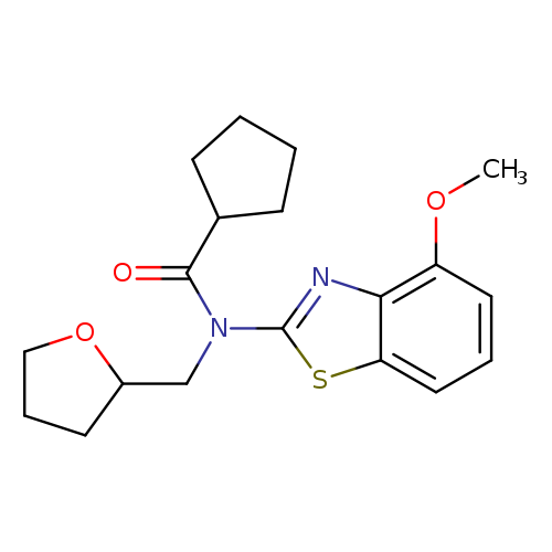 N-(4-methoxy-1,3-benzothiazol-2-yl)-N-[(oxolan-2-yl)methyl]cyclopentanecarboxamide