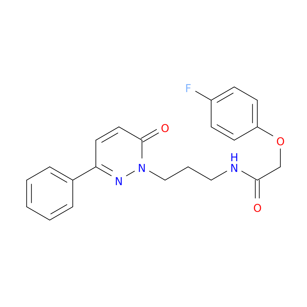 2-(4-fluorophenoxy)-N-[3-(6-oxo-3-phenyl-1,6-dihydropyridazin-1-yl)propyl]acetamide