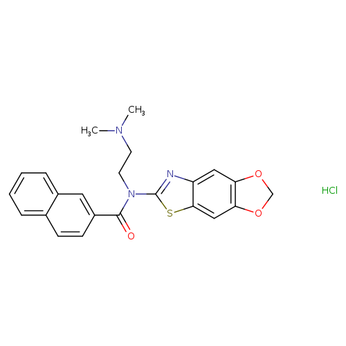 N-[2-(dimethylamino)ethyl]-N-{4,6-dioxa-10-thia-12-azatricyclo[7.3.0.0^{3,7}]dodeca-1(9),2,7,11-tetraen-11-yl}naphthalene-2-carboxamide hydrochloride