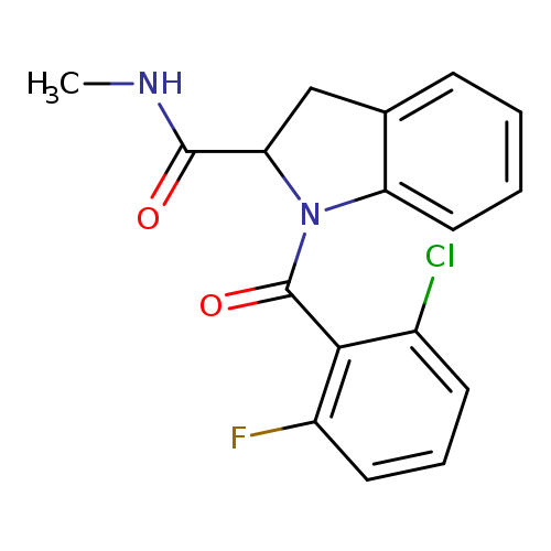 1-(2-chloro-6-fluorobenzoyl)-N-methyl-2,3-dihydro-1H-indole-2-carboxamide