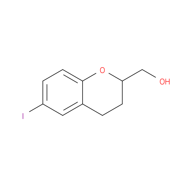 (6-iodo-3,4-dihydro-2H-1-benzopyran-2-yl)methanol