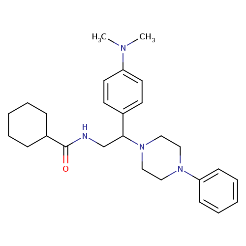 N-{2-[4-(dimethylamino)phenyl]-2-(4-phenylpiperazin-1-yl)ethyl}cyclohexanecarboxamide