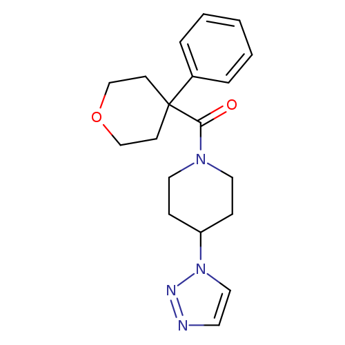 1-(4-phenyloxane-4-carbonyl)-4-(1H-1,2,3-triazol-1-yl)piperidine