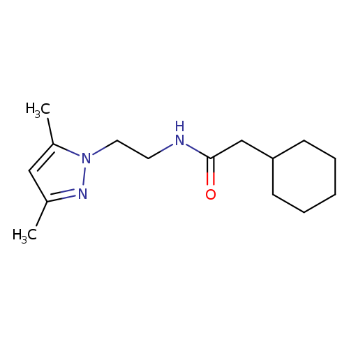 2-cyclohexyl-N-[2-(3,5-dimethyl-1H-pyrazol-1-yl)ethyl]acetamide