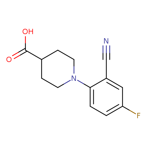 1-(2-cyano-4-fluorophenyl)piperidine-4-carboxylic acid