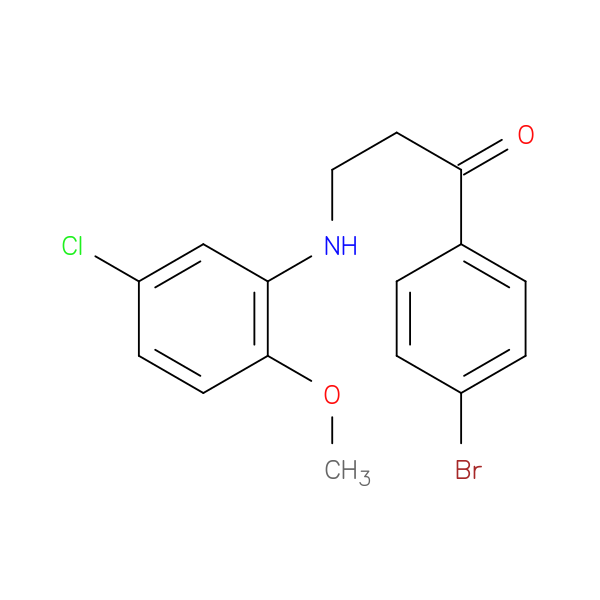 1-(4-Bromophenyl)-3-((5-chloro-2-methoxyphenyl)amino)propan-1-one