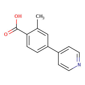 Benzoic acid, 2-methyl-4-(4-pyridinyl)- (9CI)