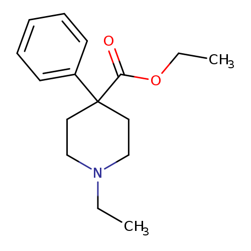 4-Piperidinecarboxylic acid, 1-ethyl-4-phenyl-, ethyl ester