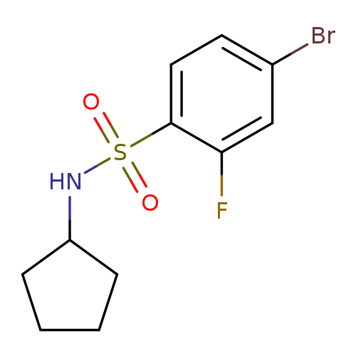 4-BROMO-N-CYCLOPENTYL-2-FLUOROBENZENESULFONAMIDE