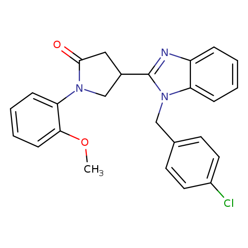 4-{1-[(4-chlorophenyl)methyl]-1H-1,3-benzodiazol-2-yl}-1-(2-methoxyphenyl)pyrrolidin-2-one