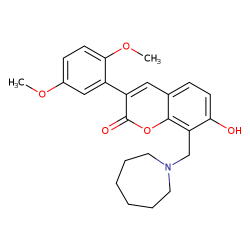 8-[(azepan-1-yl)methyl]-3-(2,5-dimethoxyphenyl)-7-hydroxy-2H-chromen-2-one