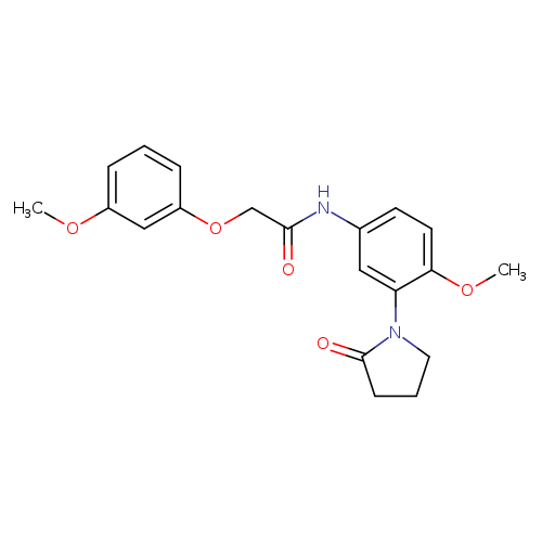 N-[4-methoxy-3-(2-oxopyrrolidin-1-yl)phenyl]-2-(3-methoxyphenoxy)acetamide