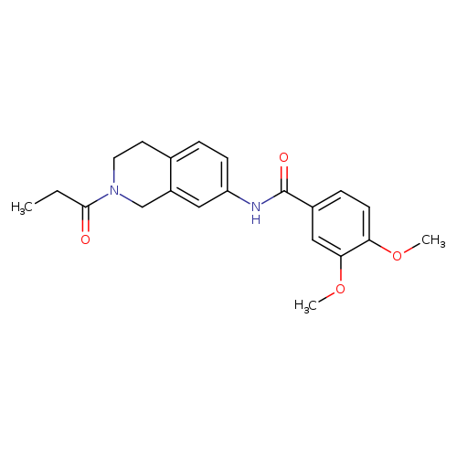 3,4-dimethoxy-N-(2-propanoyl-1,2,3,4-tetrahydroisoquinolin-7-yl)benzamide