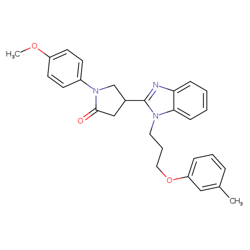 1-(4-methoxyphenyl)-4-{1-[3-(3-methylphenoxy)propyl]-1H-1,3-benzodiazol-2-yl}pyrrolidin-2-one