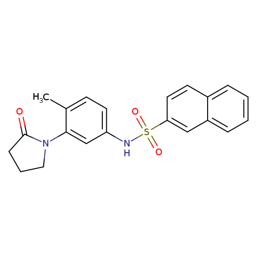 N-[4-methyl-3-(2-oxopyrrolidin-1-yl)phenyl]naphthalene-2-sulfonamide