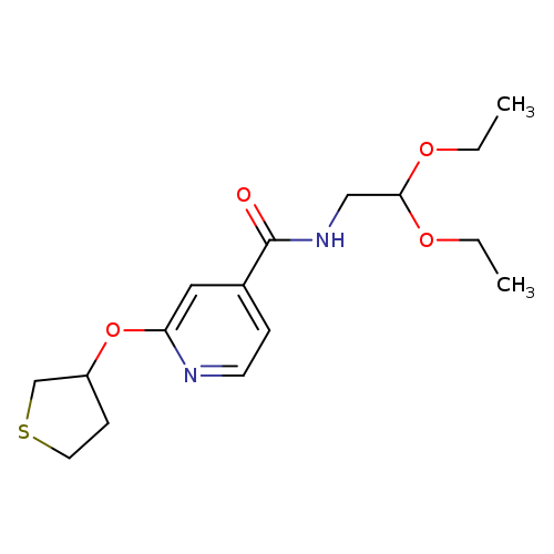 N-(2,2-diethoxyethyl)-2-(thiolan-3-yloxy)pyridine-4-carboxamide