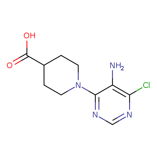 1-(5-Amino-6-chloropyrimidin-4-yl)piperidine-4-carboxylic acid