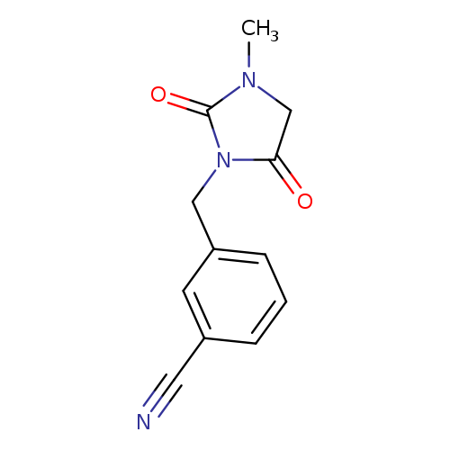 3-[(3-methyl-2,5-dioxoimidazolidin-1-yl)methyl]benzonitrile