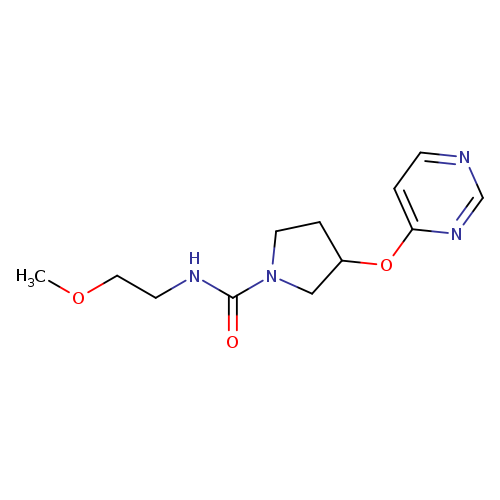N-(2-methoxyethyl)-3-(pyrimidin-4-yloxy)pyrrolidine-1-carboxamide