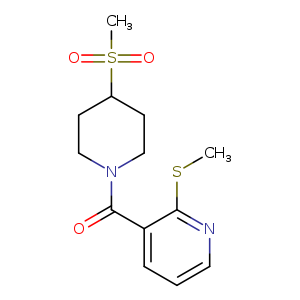3-(4-methanesulfonylpiperidine-1-carbonyl)-2-(methylsulfanyl)pyridine
