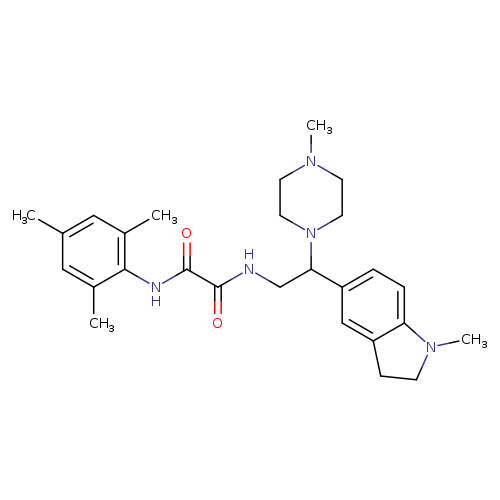 N'-[2-(1-methyl-2,3-dihydro-1H-indol-5-yl)-2-(4-methylpiperazin-1-yl)ethyl]-N-(2,4,6-trimethylphenyl)ethanediamide